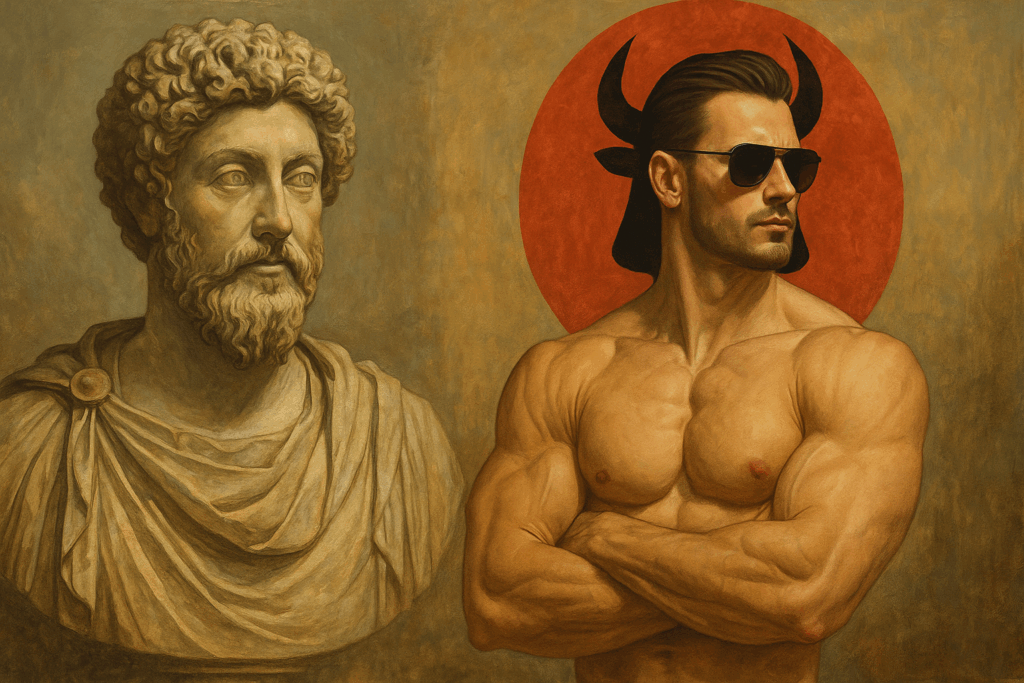 Marco Aurelio frente a su caricatura moderna: el sabio estoico reencarnado en coach motivacional / #Tintamanchega