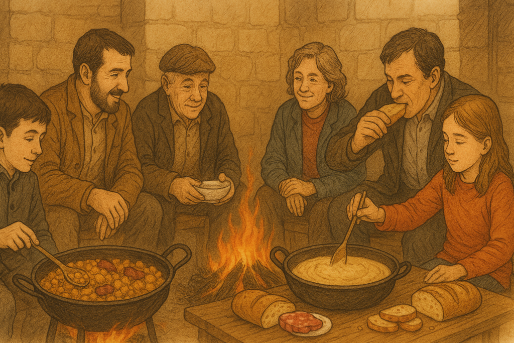 Un perolo, pan partido y tiempo en común / #Tintamanchega