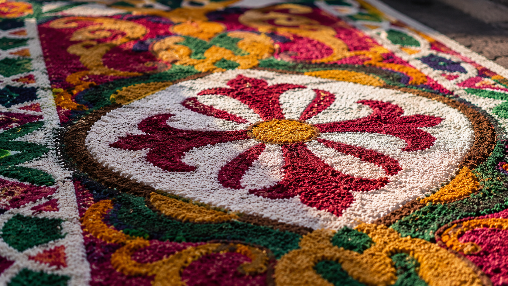 Arte efímero y tradición se unen en las alfombras que acompañan la fiesta del Corpus / #Tintamanchega