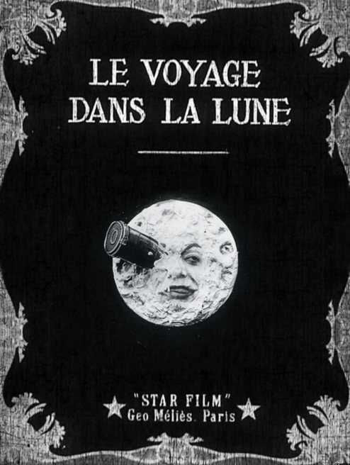 El cartel de la peli de Méliès del Viaje a la luna