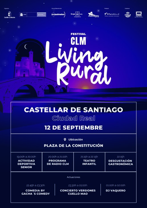 Cartel Living Rural CLM en Castellar / JCCM