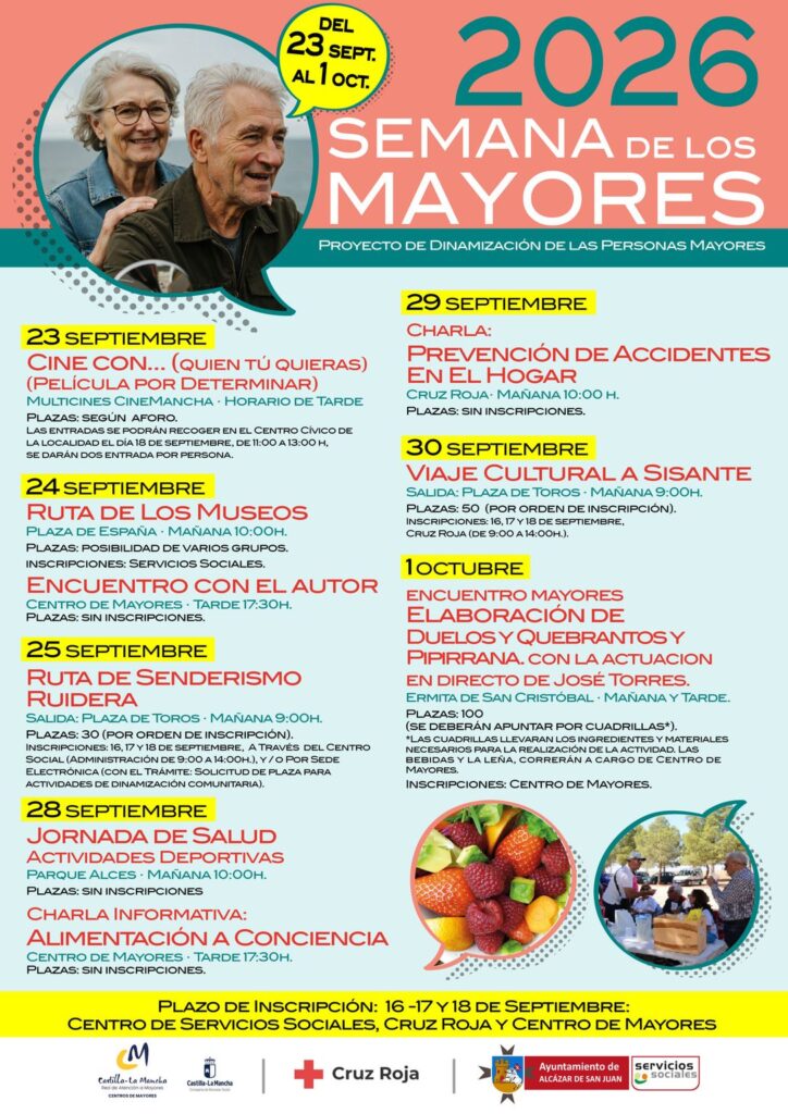 Cartel de La Semana de los Mayores / Ayto. Alcázar