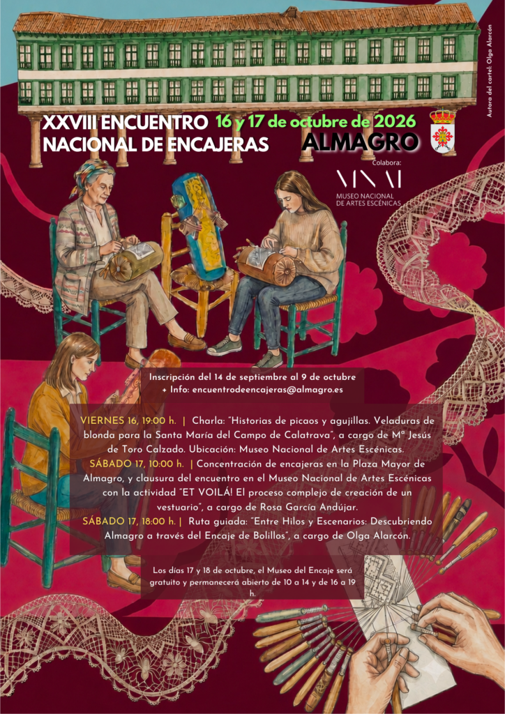 Cartel del XXVIII Encuentro Nacional de Encajeras de Almagro / Ayto. Almagro