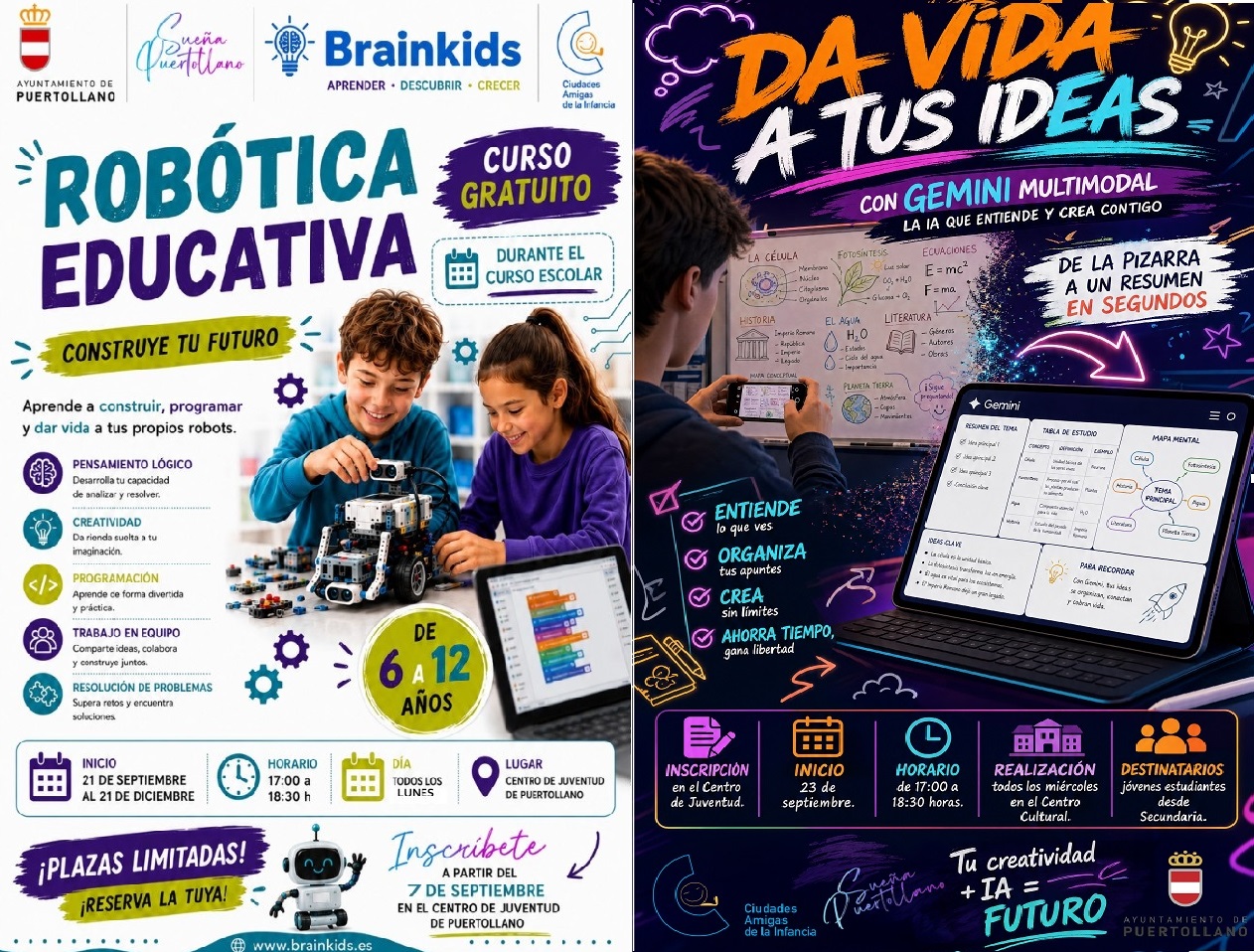 Carteles de los talleres / Ayto. Puertollano Carteles de los talleres / Ayto. Puertollano